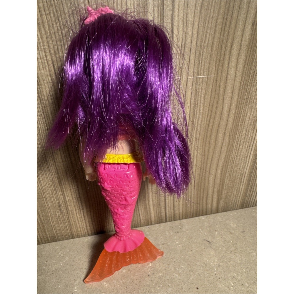 Dreamtopia Chelsea Mermaid Doll, 6.5-inch with Purple Hair Pink Tail Blue Eyes - Picture 3 of 6